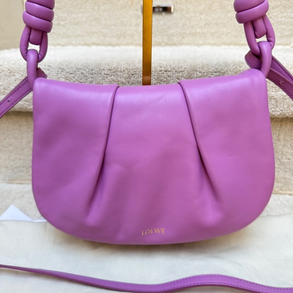 LOEWE Shiny Nappa Calfskin Paseo Satchel Rockrose - Picture 3 of 13